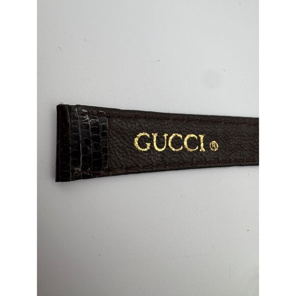 Authentic Gucci 13mm Lizard Skin Leather Watch Strap main image 5